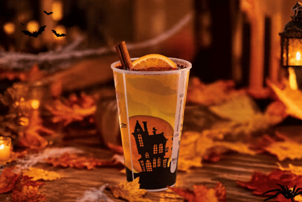 vin chaud dans ecocup halloween