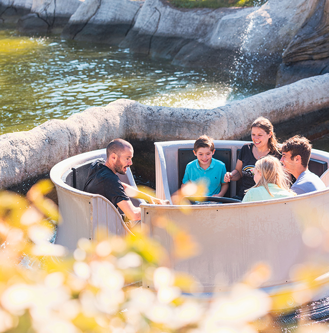 Photo d'un groupe dans une bouée du Raft