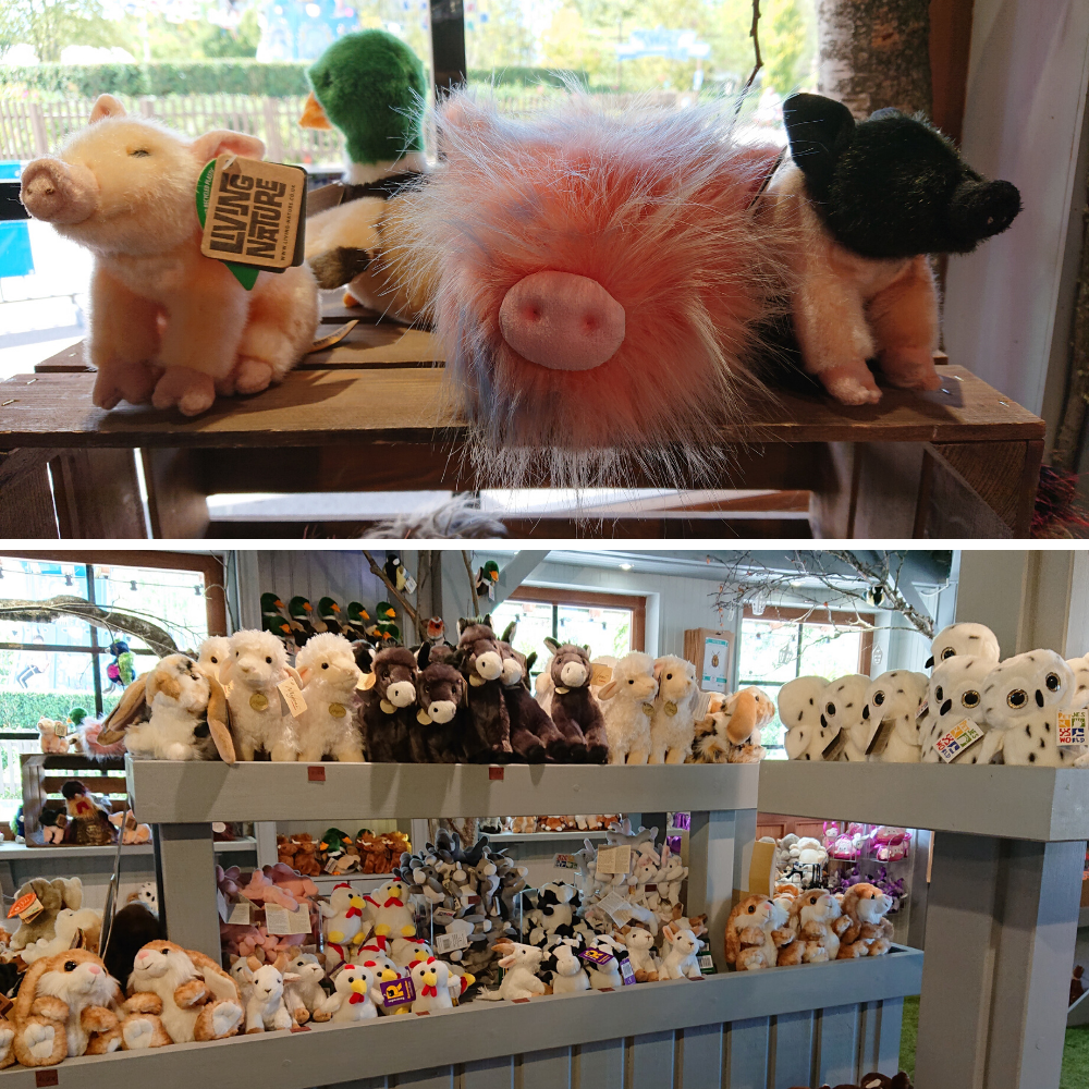 Photo de la partie Animaux de la Ferme de la boutique Baggy'Store, la boutique principale du parc Bagatelle